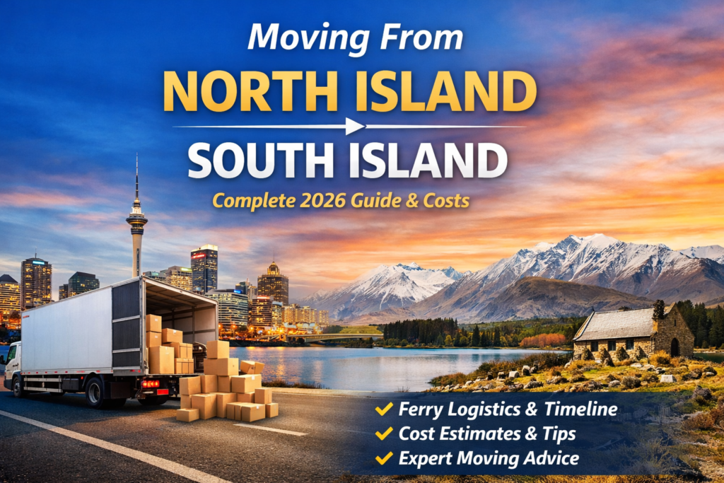 Complete guide to moving from North Island to South Island in NZ. Learn costs, timelines, tips & how to choose the best movers for a stress-free relocation.
